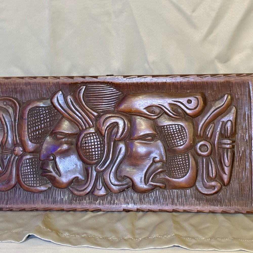 Artisan Crafted Wooden Relief Sculpture